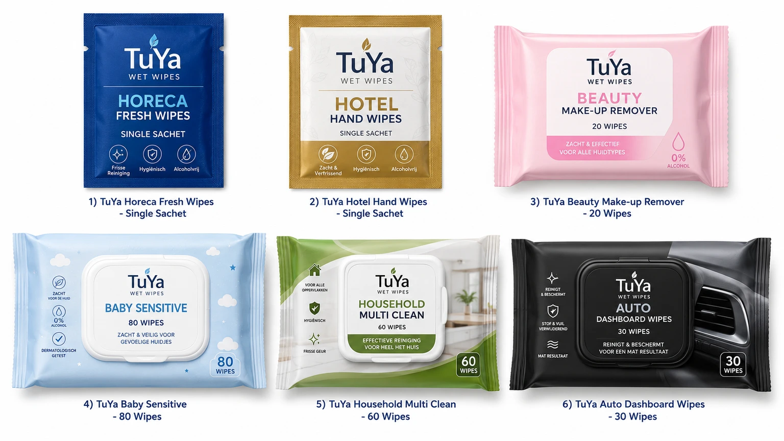 TuYa Wet Wipes — 6 product variants